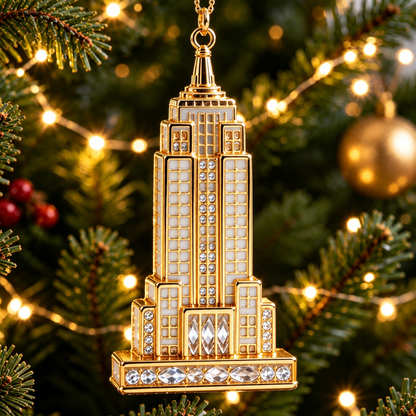 USA Landmark Crystal Christmas Ornaments – Luxury Crystal Christmas Ornaments 🎄✨