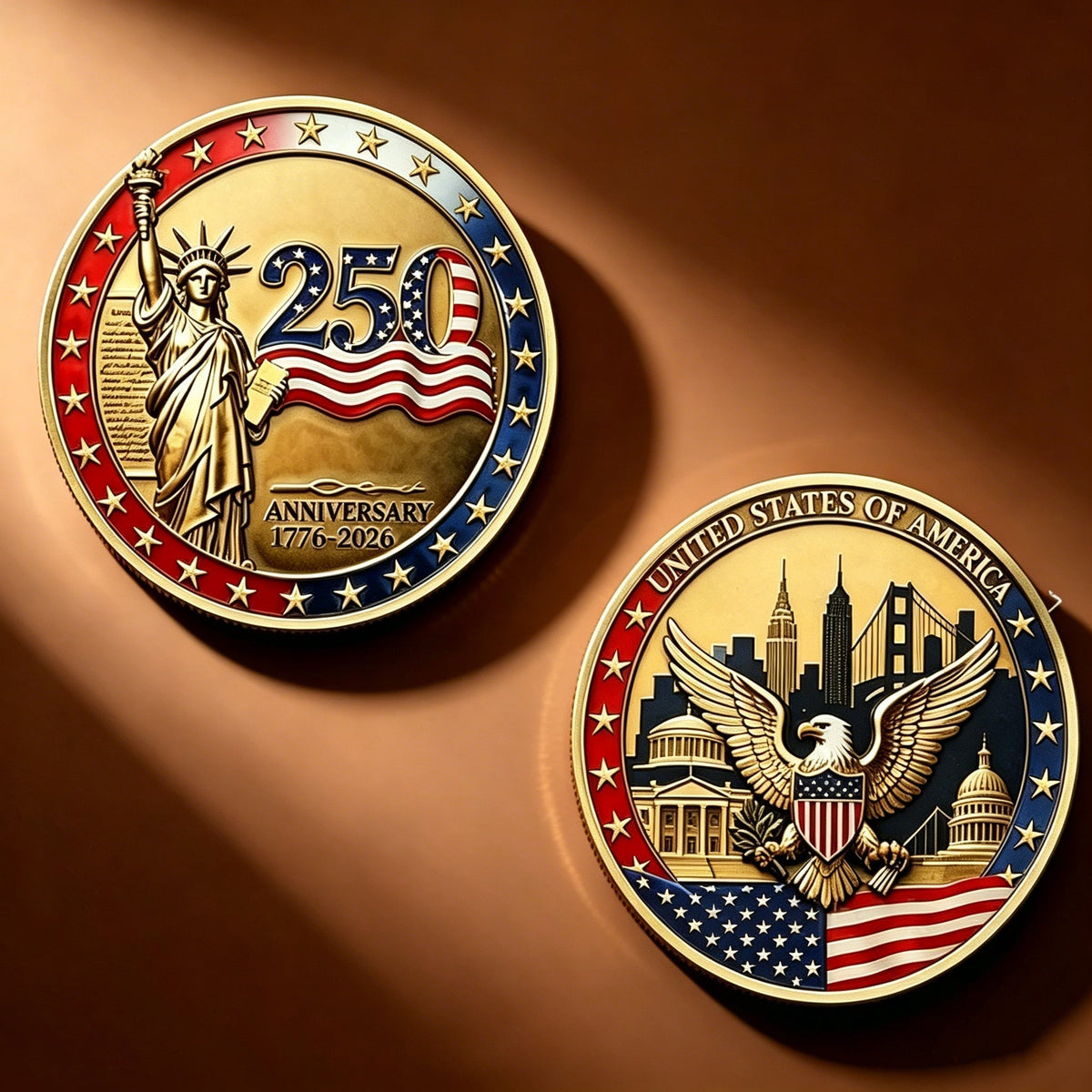🔥 Last 50pcs 🔥🎁9PCS USA 250th Anniversary Commemorative Coin Gift Set