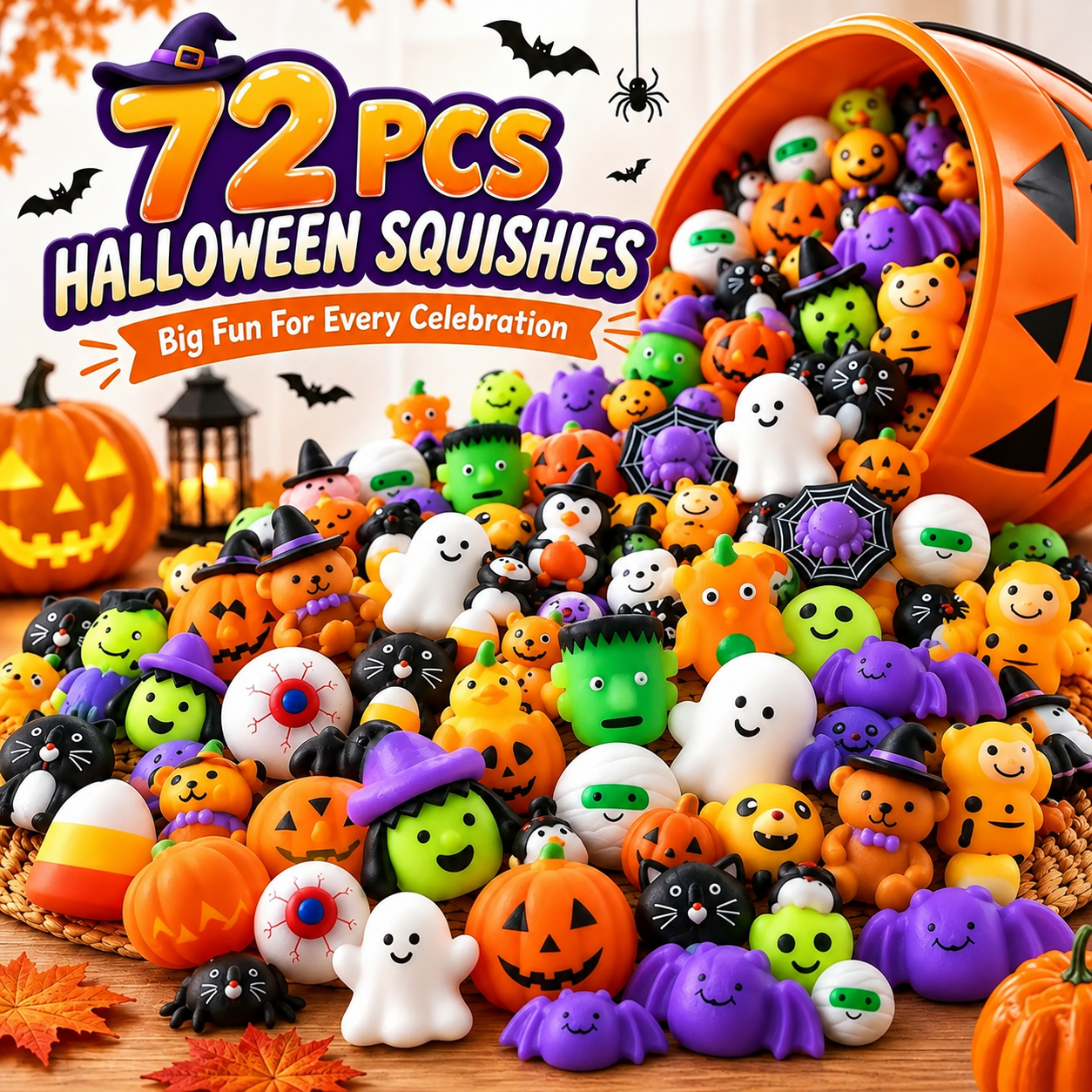 🔥Last Day 50% OFF - 🎃 36PCS Halloween Mochi Squishy Toys