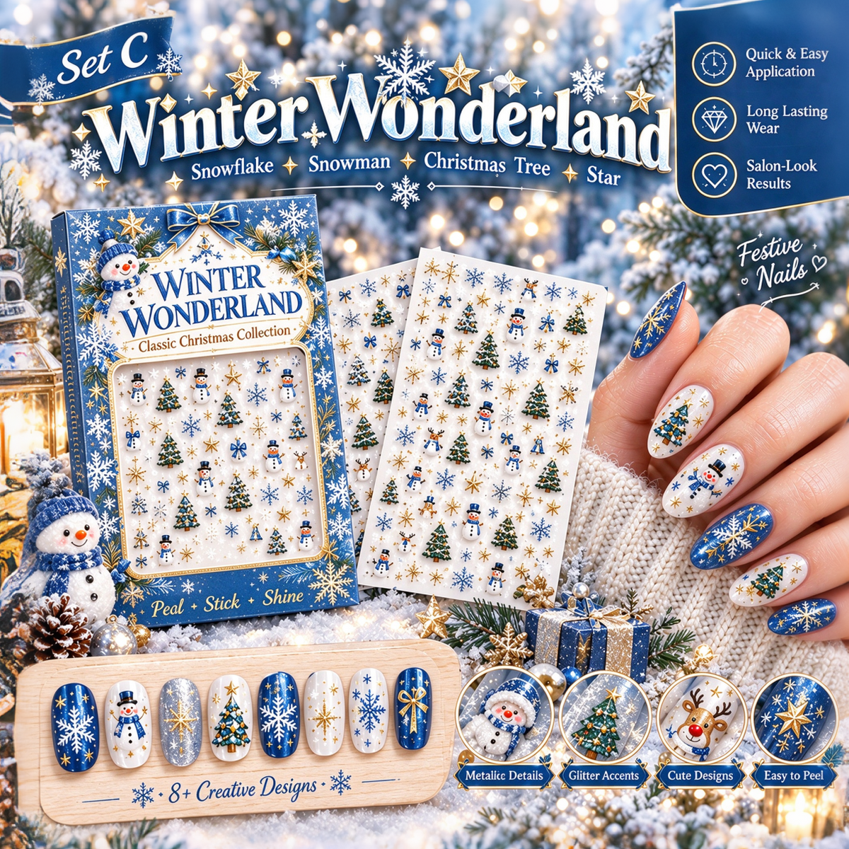 🎄 Christmas Nail Stickers