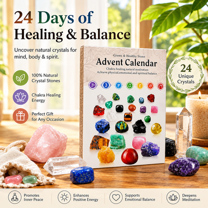 ❤100% Hand-carved -💎Crystals Advent Calendar 2026-24 Days Chakra Crystals&Healing Stones🔮
