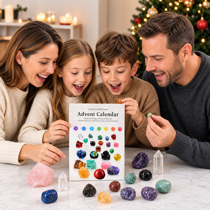 ❤100% Hand-carved -💎Crystals Advent Calendar 2026-24 Days Chakra Crystals&Healing Stones🔮