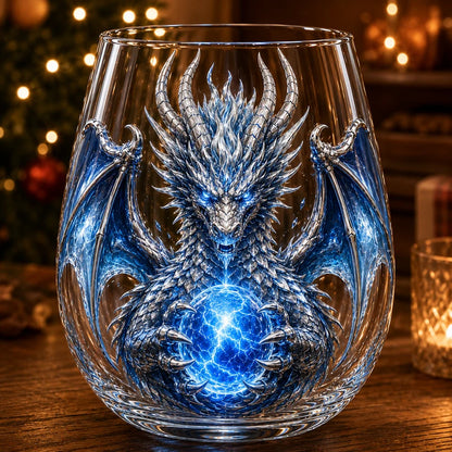 🐉✨ 3D Mythic Dragon Glass Art Cup | Luxury Raised Fantasy Glassware for Whiskey, Home Bar Décor & Legendary Gifts🎁