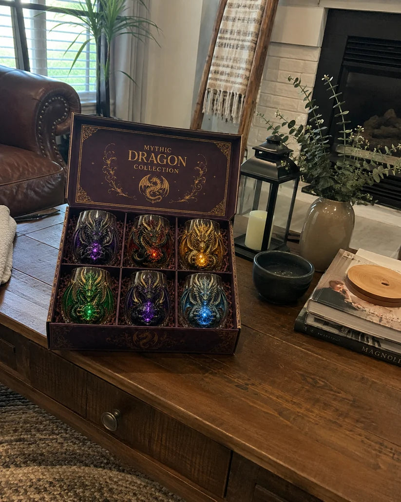 🐉✨ 3D Mythic Dragon Glass Art Cup | Luxury Raised Fantasy Glassware for Whiskey, Home Bar Décor & Legendary Gifts🎁