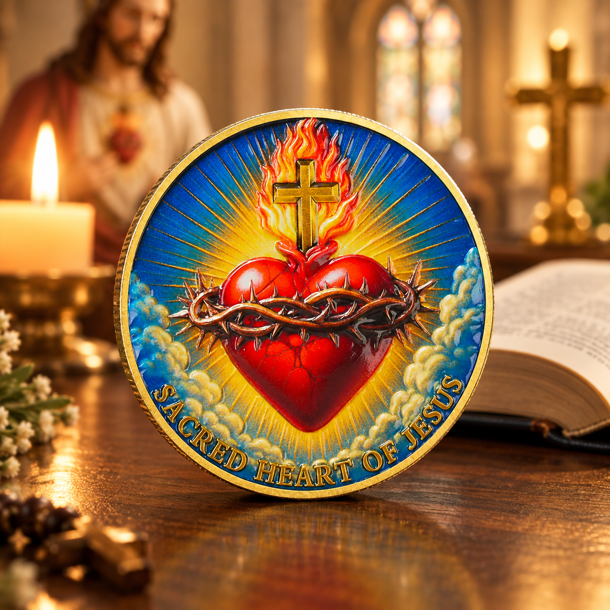 ✝️ Psalm 23:4 Pocket Coin — “I Will Fear No Evil” Christian Faith Keepsake