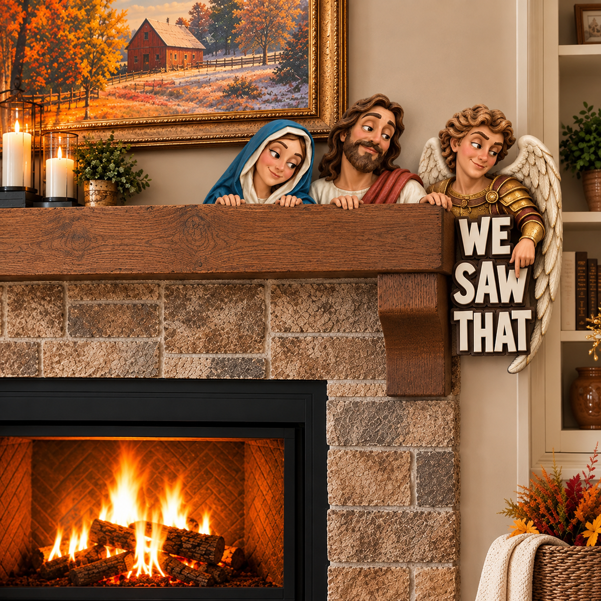 ✝️ 👀 WE SAW THAT Christian Door Topper & Mantel Decor