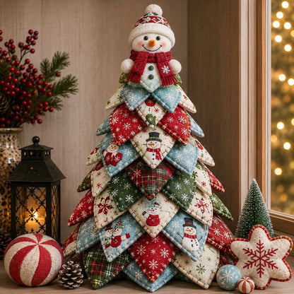 🔥Last Day 50% OFF - Americana Christmas Tree Quilt Kit | All-in-One Christmas Quilting Craft Kit