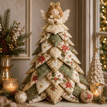 🔥Last Day 50% OFF - Americana Christmas Tree Quilt Kit | All-in-One Christmas Quilting Craft Kit