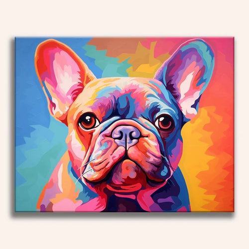 Paint by Numbers - Rainbow Bulldog