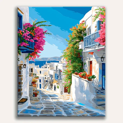 Paint by Numbers - Santorini Lane