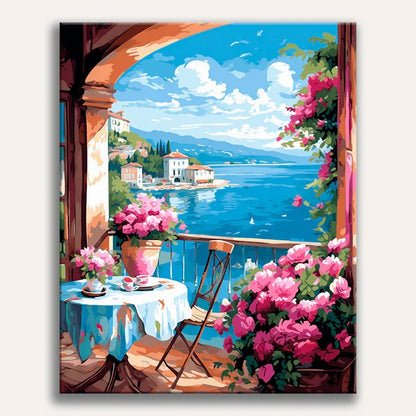Paint by Numbers - Coastal Balcony