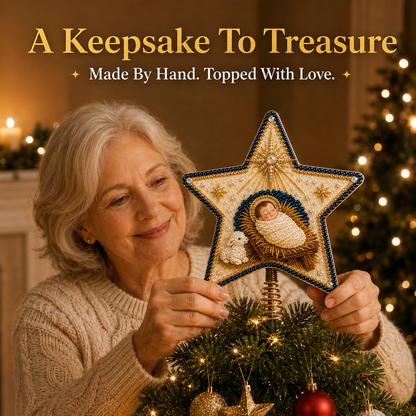 ✝️💎 Christian Faith Pearl Diamond Art Christmas Tree Topper Kit