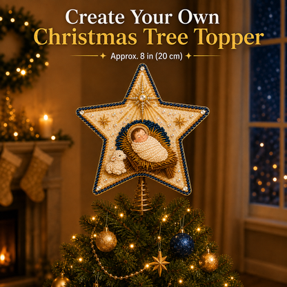 ✝️💎 Christian Faith Pearl Diamond Art Christmas Tree Topper Kit