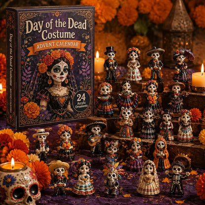 💀☠️Day of the Dead Costume Advent Calendar 2026 - 24-Day Festive Countdown, Acrylic Charms Blind Box