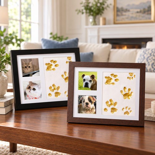 Pet Paw Print Memory Frame 🐾 | DIY Clay Pawprint Keepsake for Dog & Cat