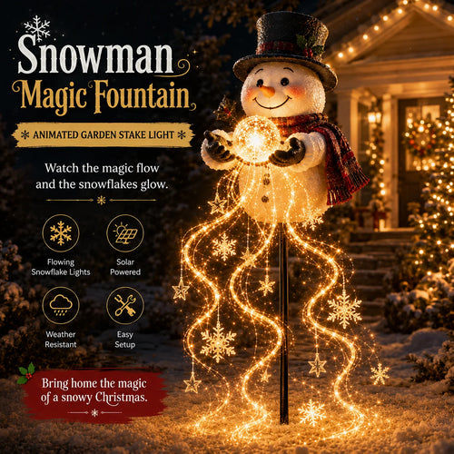🎁 Today Only: Get 49% Off🎄 Snowman Magic Fountain LED Christmas Light❄️