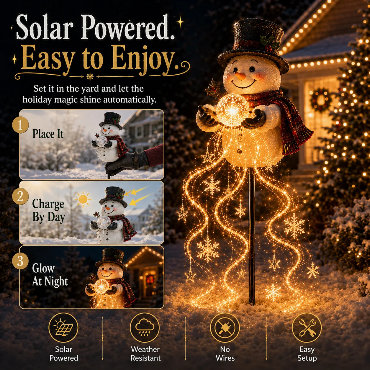 🎁 Today Only: Get 49% Off🎄 Snowman Magic Fountain LED Christmas Light❄️