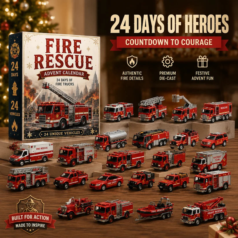 🚒🎁Fire Rescue Advent Calendar | 24 Unique Die‑Cast Fire