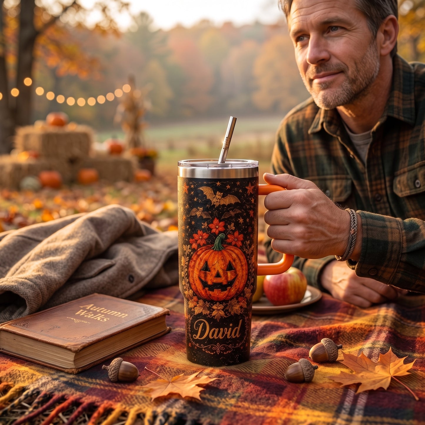 The Spooky Pumpkin Tumbler™ Personalized Halloween Pumpkin Tumbler