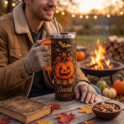 The Spooky Pumpkin Tumbler™ Personalized Halloween Pumpkin Tumbler