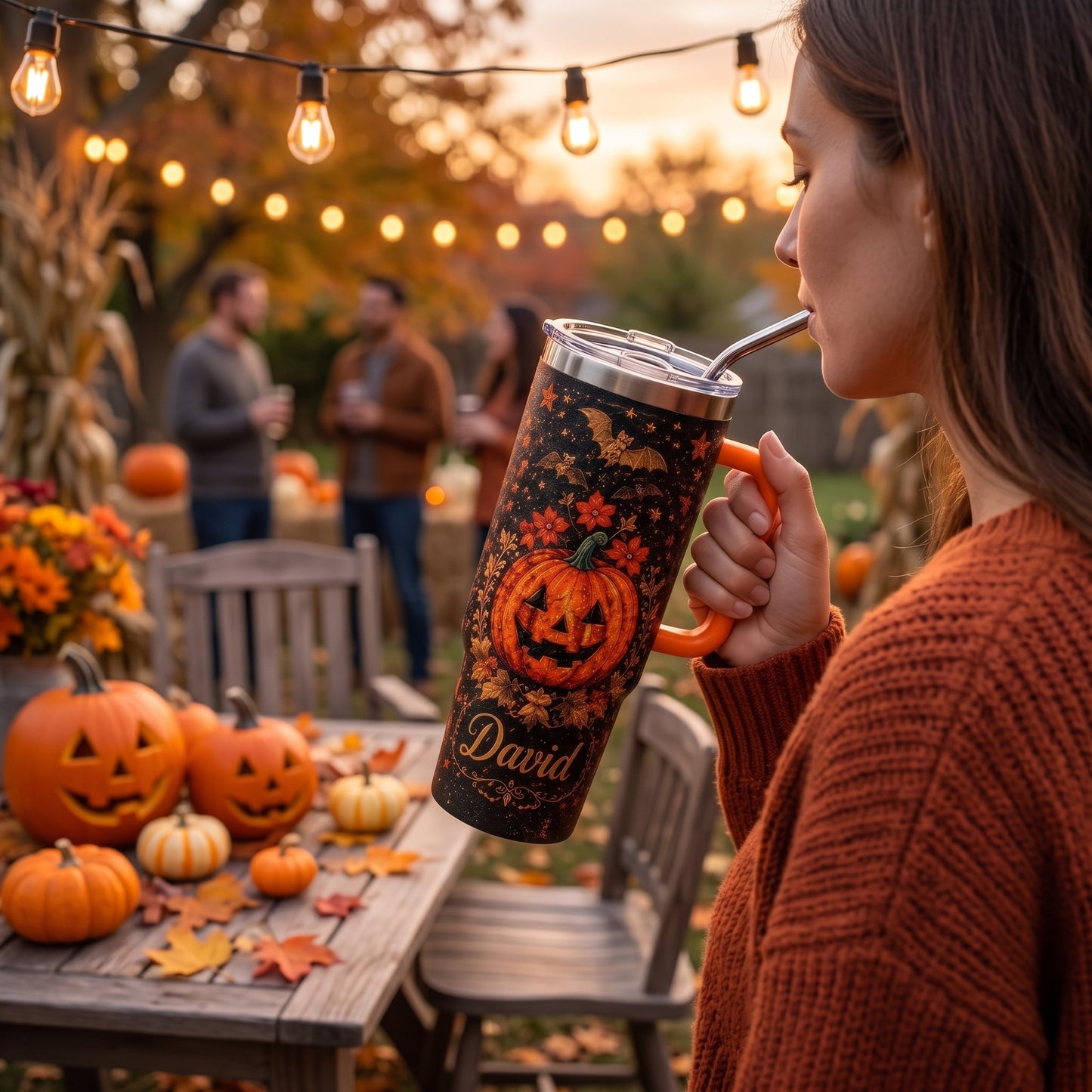 The Spooky Pumpkin Tumbler™ Personalized Halloween Pumpkin Tumbler