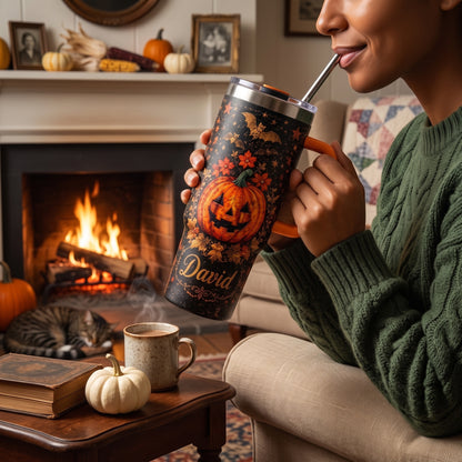 The Spooky Pumpkin Tumbler™ Personalized Halloween Pumpkin Tumbler