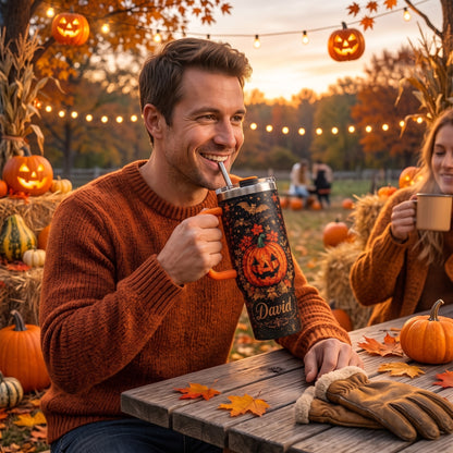 The Spooky Pumpkin Tumbler™ Personalized Halloween Pumpkin Tumbler