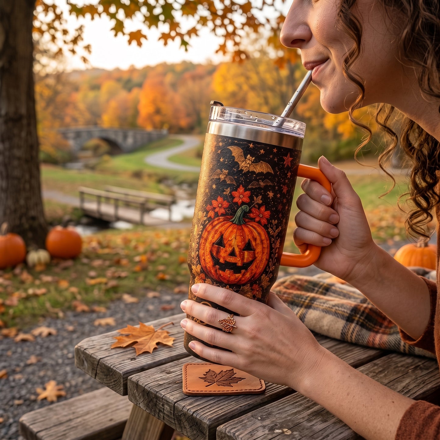 The Spooky Pumpkin Tumbler™ Personalized Halloween Pumpkin Tumbler
