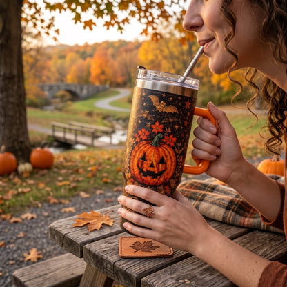 The Spooky Pumpkin Tumbler™ Personalized Halloween Pumpkin Tumbler